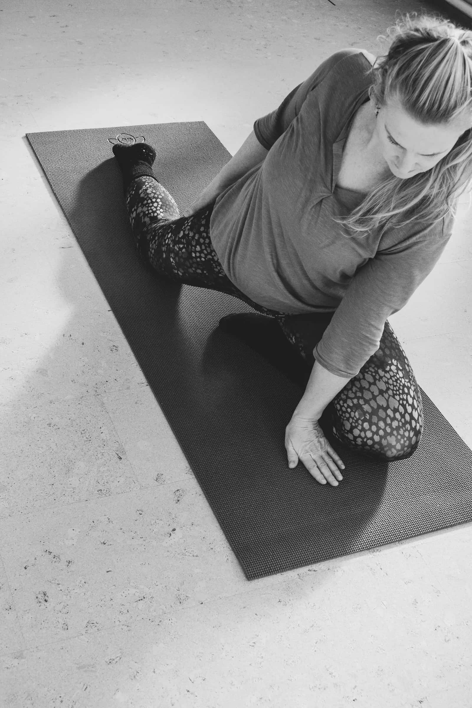 Yogahouding tijdens een therapiesessie